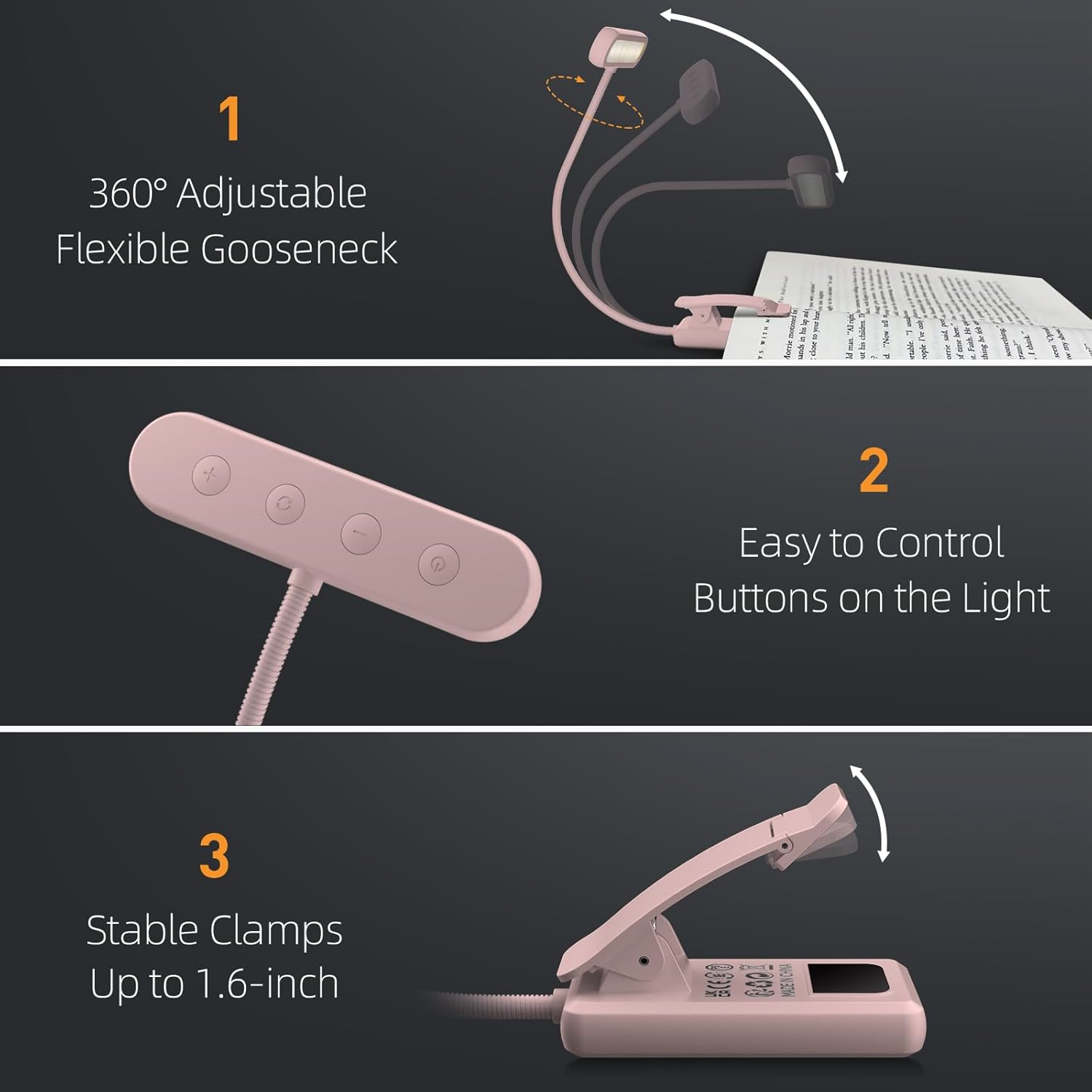Reading Lamp Book Clamp Black/ - огляд і ціна Desk Lamp