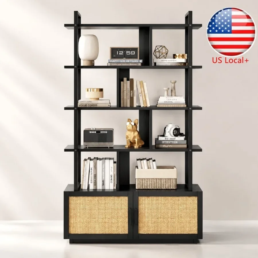 5-Tier Rattan Bookshelf with S - огляд і ціна Bookshelf