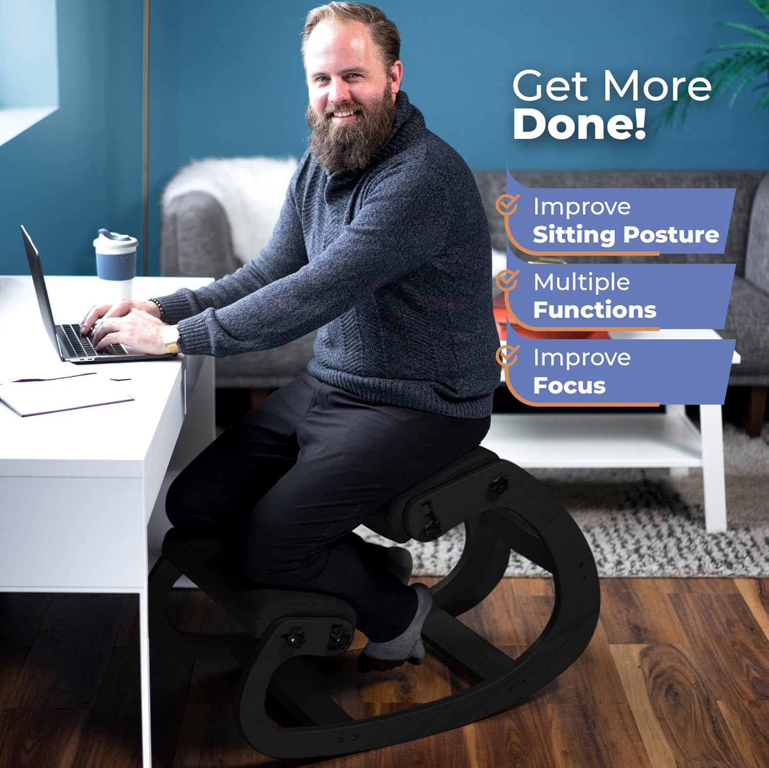 Ergonomic Wooden Kneeling Chai - огляд і ціна Office Chair