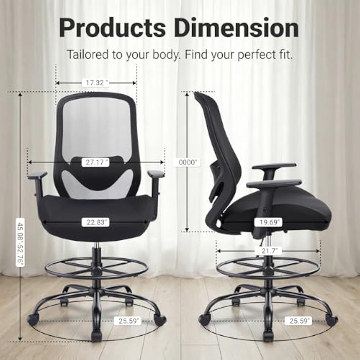 Ergonomic Tall Drafting Chair  - огляд і ціна Standing Desk