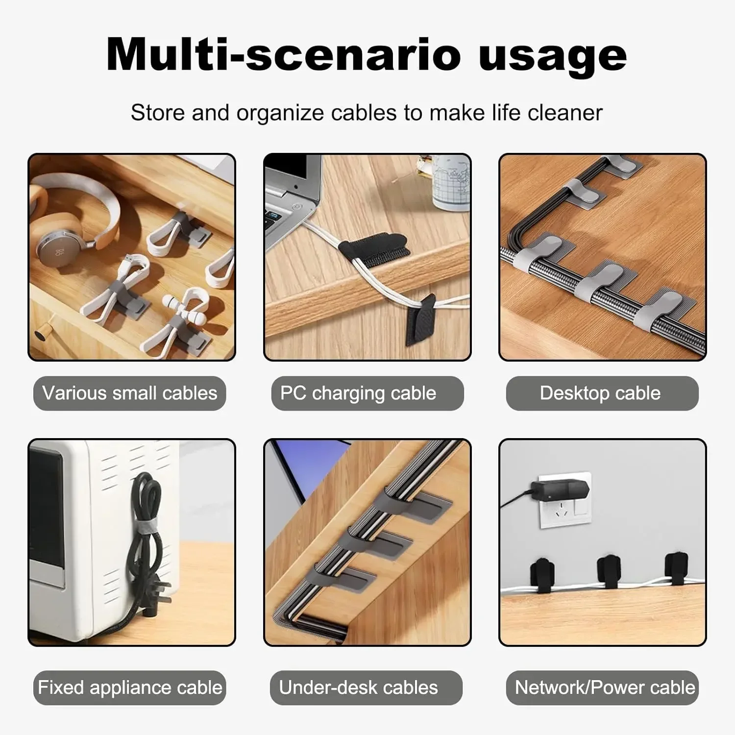 New Reusable Cable Ties Velcro - огляд і ціна Desk Organizer