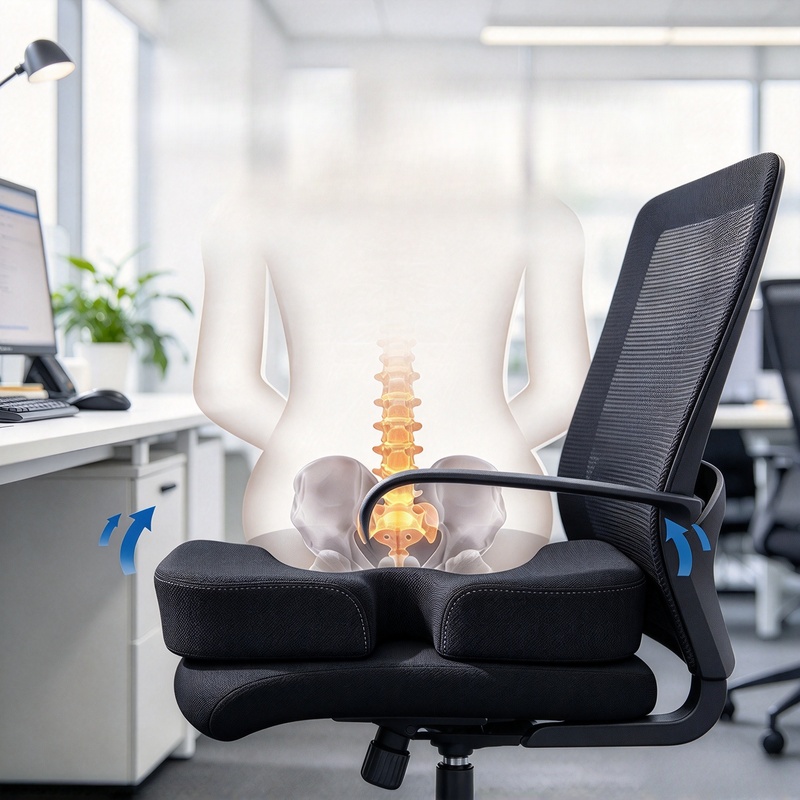 U-Shaped Memory Foam Seat Cush - огляд і ціна Office Chair Cushion