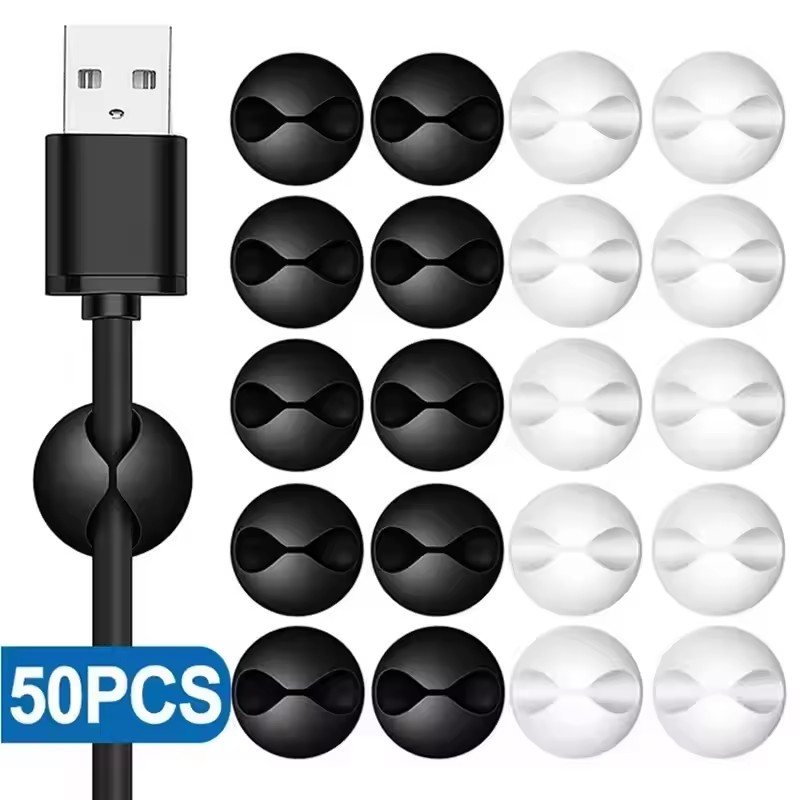 5/50Pcs Desktop Wall Cable Cli - огляд і ціна Desk Organizer