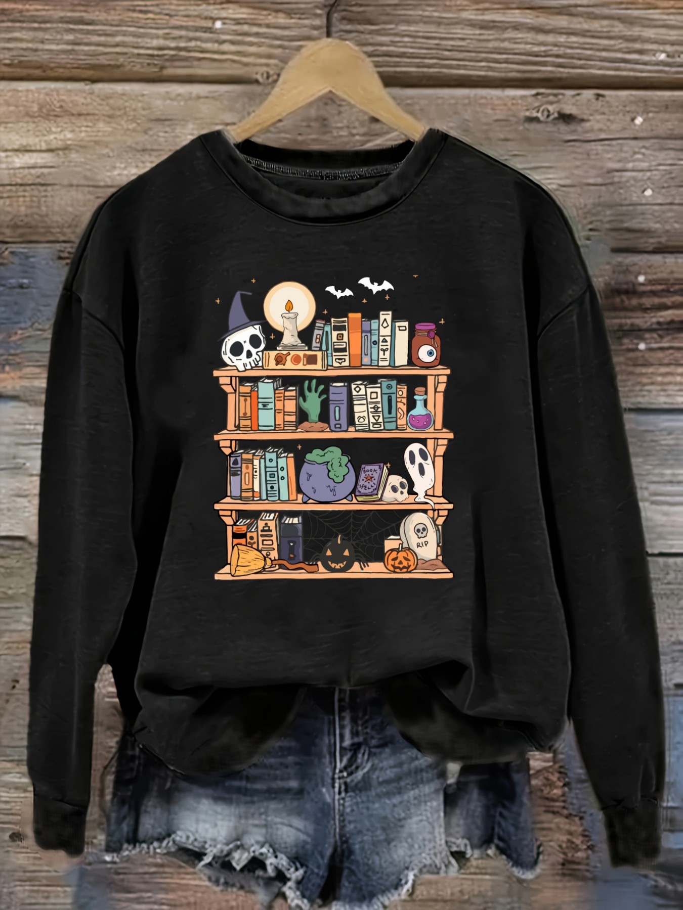 Women's Casual Long Sleeve Cre - огляд і ціна Bookshelf