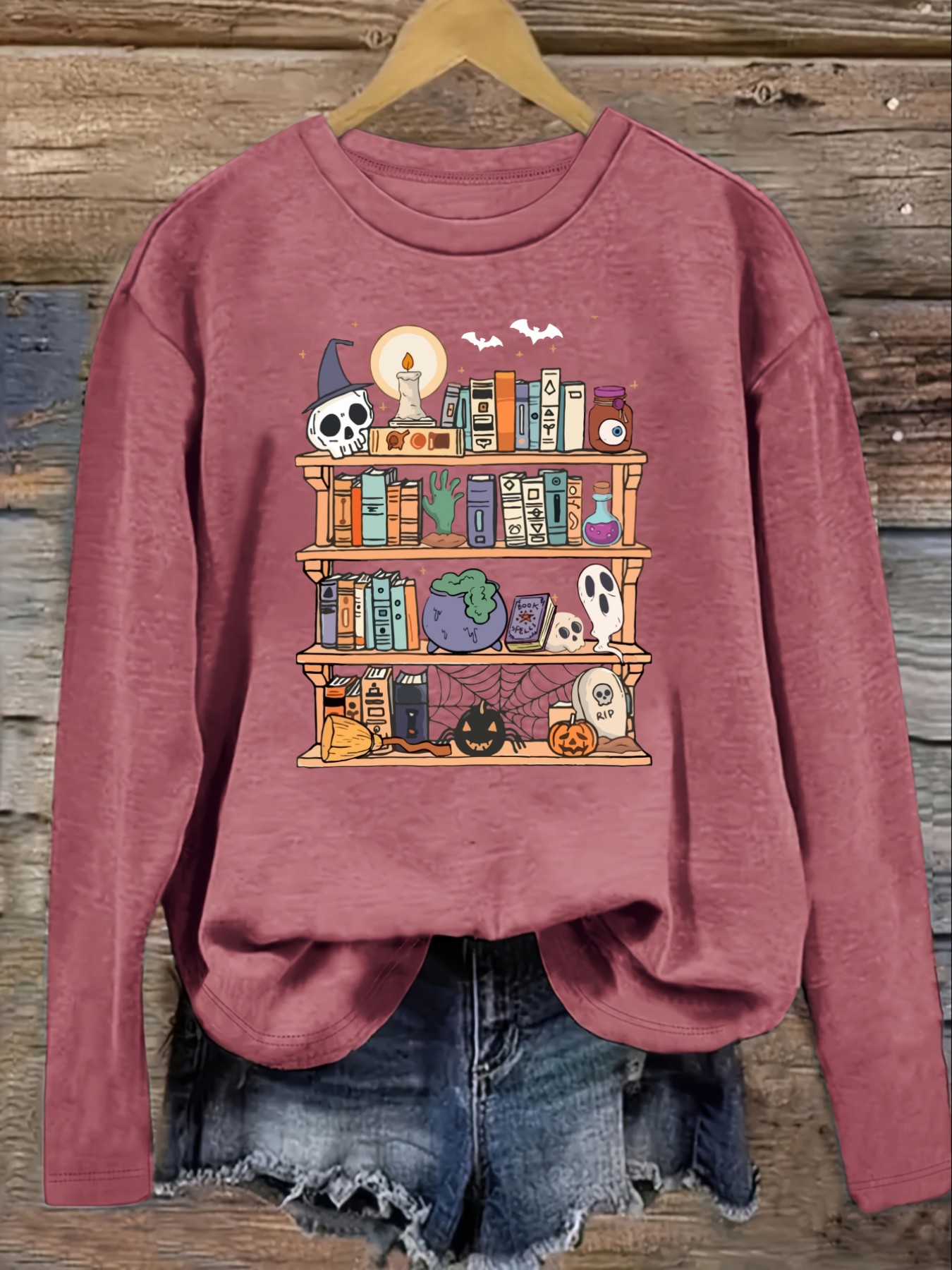 Women's Casual Long Sleeve Cre - огляд і ціна Bookshelf
