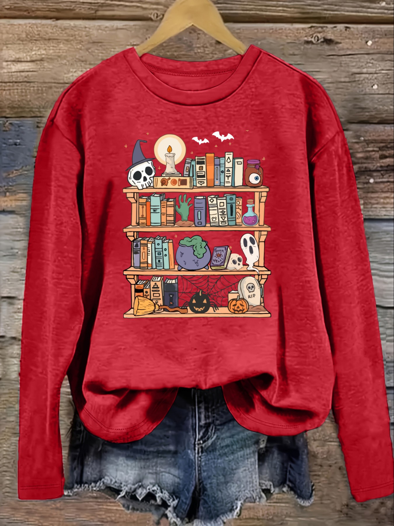 Women's Casual Long Sleeve Cre - огляд і ціна Bookshelf