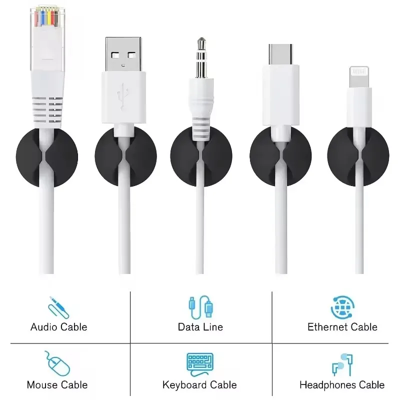 5/50Pcs Desktop Wall Cable Cli - огляд і ціна Desk Organizer