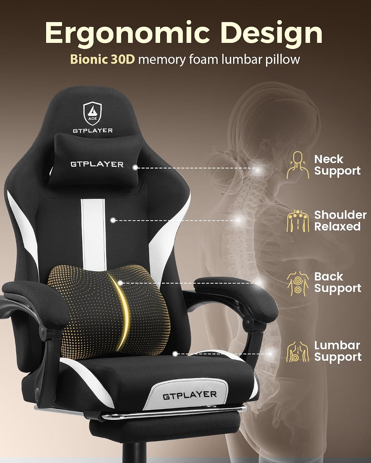 LUCKRACER Big and Tall Gaming  - огляд і ціна Office Chair Cushion